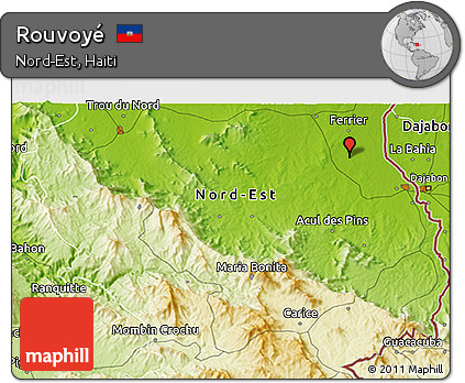Physical 3D Map of Rouvoyé
