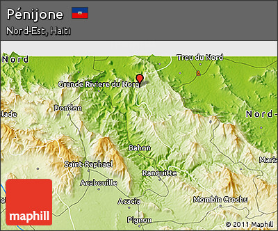 Physical 3D Map of Pénijone