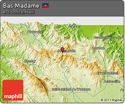 Physical 3D Map of Bas Madame