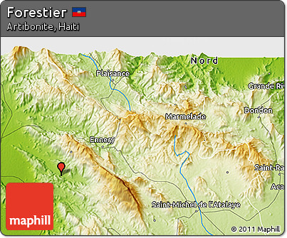 Physical 3D Map of Forestier