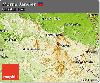 Physical 3D Map of Morne Janvier