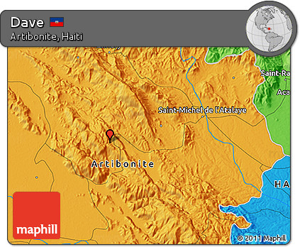 Political 3D Map of Dave