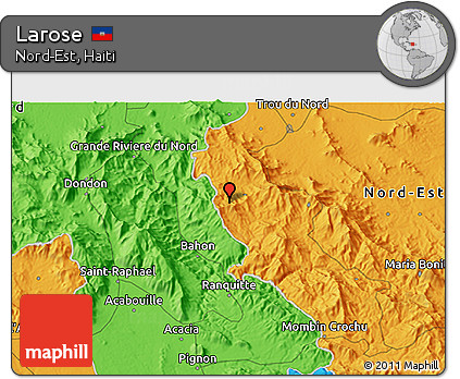 Political 3D Map of Larose