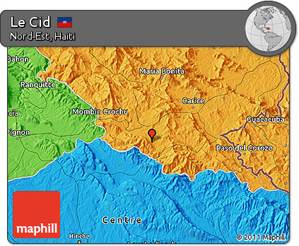 Political 3D Map of Le Cid