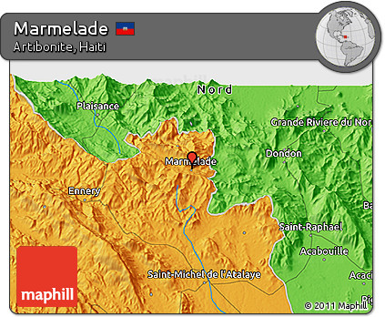 Political 3D Map of Marmelade