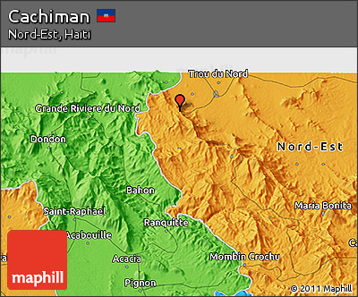 Political 3D Map of Cachiman