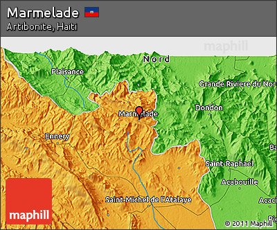 Political 3D Map of Marmelade