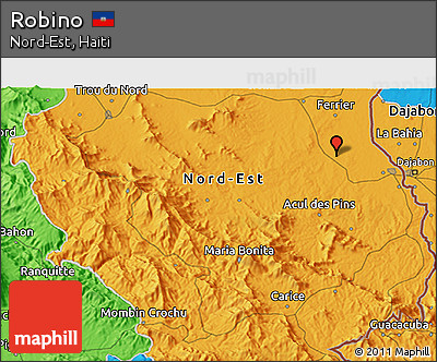 Political 3D Map of Robino