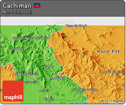 Political 3D Map of Cachiman