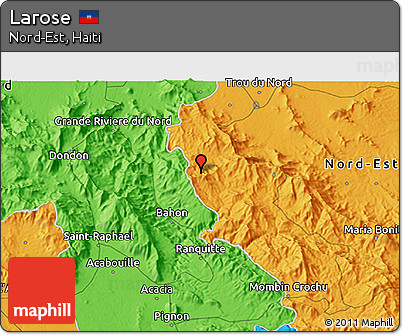 Political 3D Map of Larose