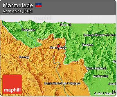 Political 3D Map of Marmelade