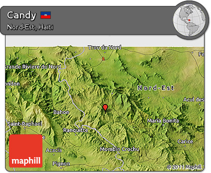 Satellite 3D Map of Candy