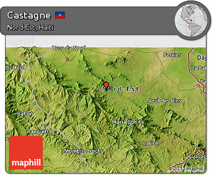 Satellite 3D Map of Castagne
