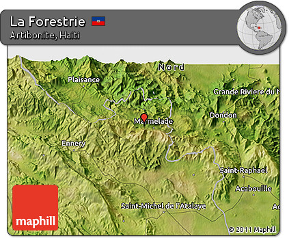 Satellite 3D Map of La Forestrie