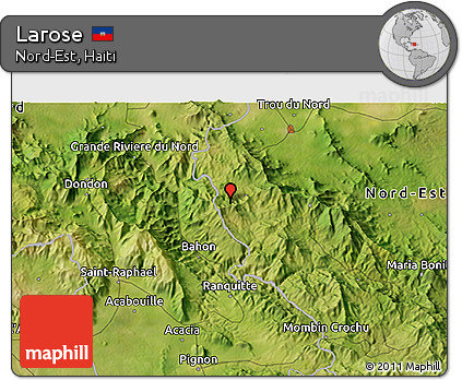 Satellite 3D Map of Larose