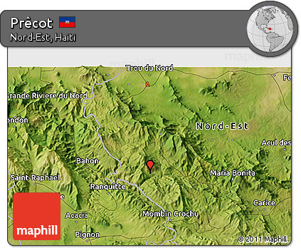 Satellite 3D Map of Prêcot