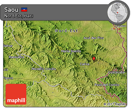 Satellite 3D Map of Saou