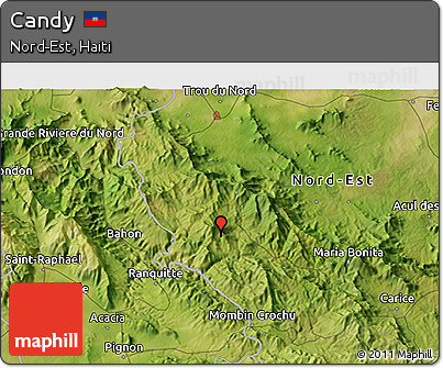 Satellite 3D Map of Candy