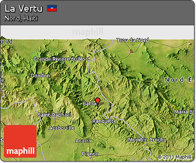 Satellite 3D Map of La Vertu