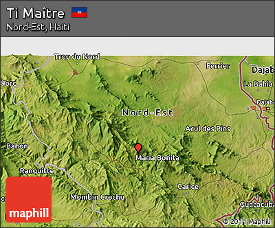 Satellite 3D Map of Ti Maître