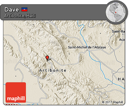Shaded Relief 3D Map of Dave
