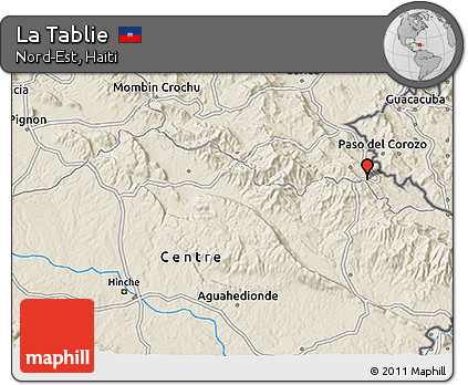 Shaded Relief 3D Map of La Tablie