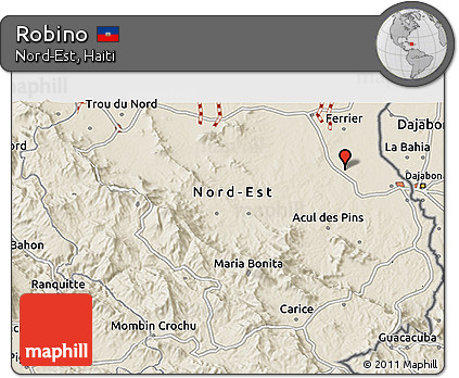 Shaded Relief 3D Map of Robino