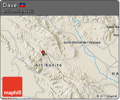 Shaded Relief 3D Map of Dave