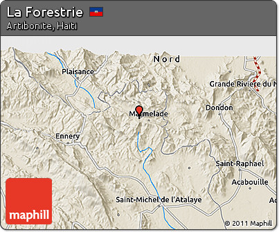 Shaded Relief 3D Map of La Forestrie