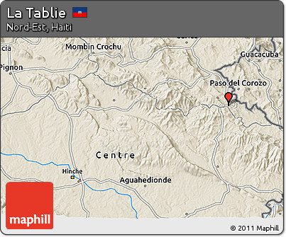 Shaded Relief 3D Map of La Tablie