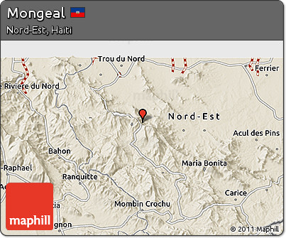 Shaded Relief 3D Map of Mongeal