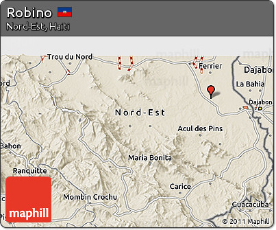 Shaded Relief 3D Map of Robino