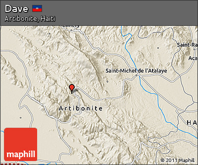 Shaded Relief 3D Map of Dave