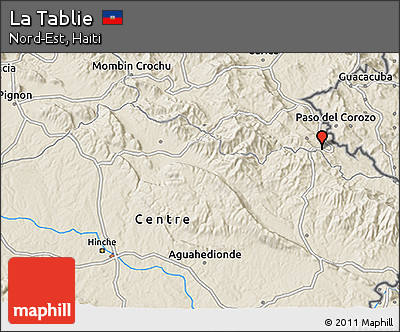 Shaded Relief 3D Map of La Tablie