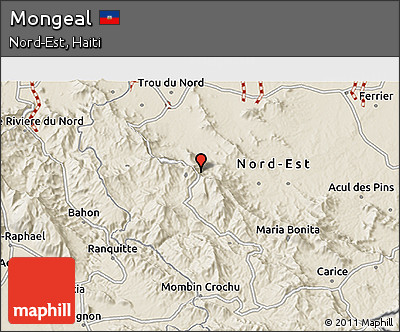Shaded Relief 3D Map of Mongeal