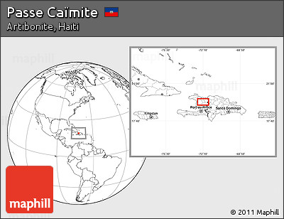 Blank Location Map of Passe Caïmite