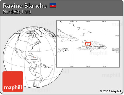 Blank Location Map of Ravine Blanche