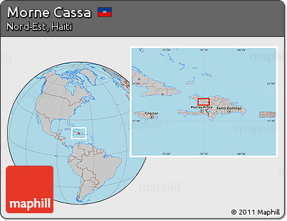 Gray Location Map of Morne Cassa
