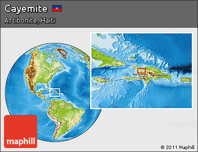 Physical Location Map of Cayemite