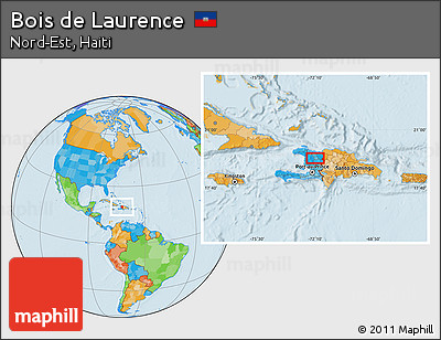 Political Location Map of Bois De Laurence