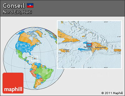 Political Location Map of Conseil