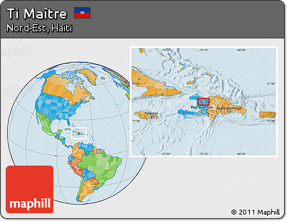 Political Location Map of Ti Maître
