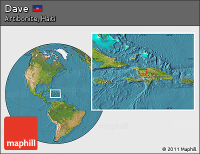 Satellite Location Map of Dave