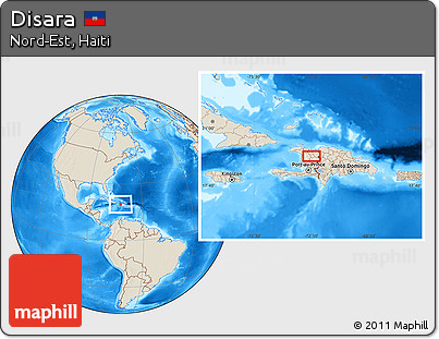 Shaded Relief Location Map of Disara