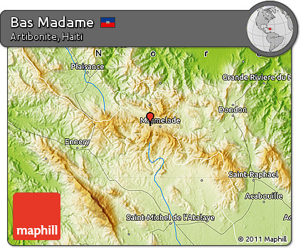 Physical Map of Bas Madame