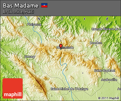 Physical Map of Bas Madame