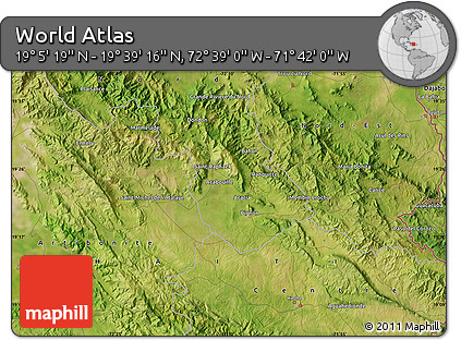Satellite Map of the Area around 19° 22' 18" N, 72° 10' 30" W