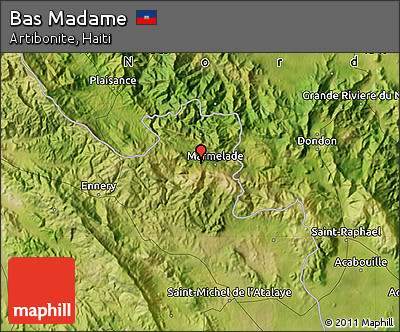 Satellite Map of Bas Madame