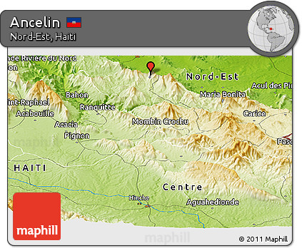 Physical Panoramic Map of Ancelin