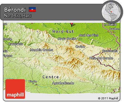 Physical Panoramic Map of Bérondi
